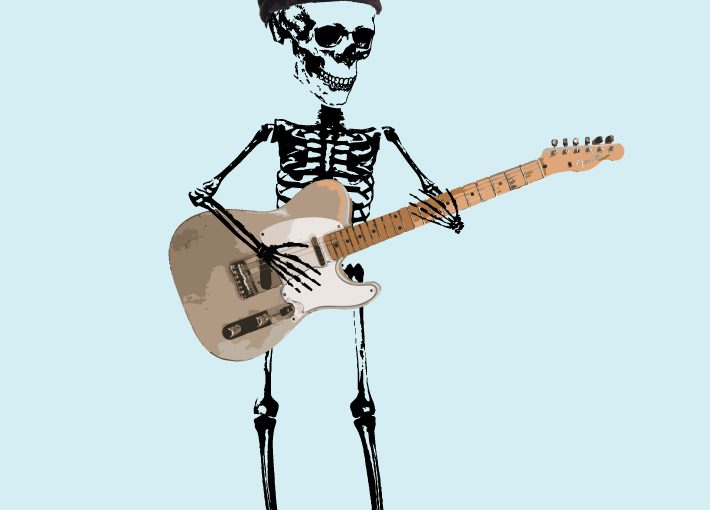 Skeleton Guitar player